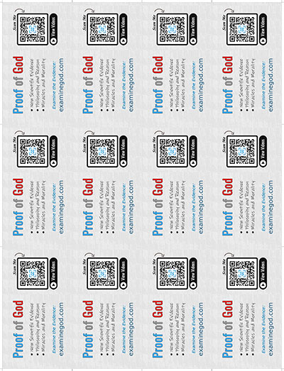 Examine God Business Card - Proof - Full Sheet of 12